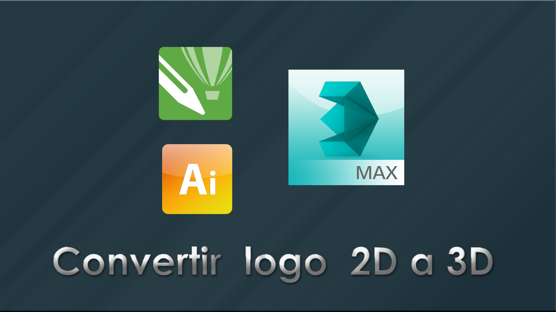 Cómo convertir un logo vectorial 2D a 3D en 3DS Max
